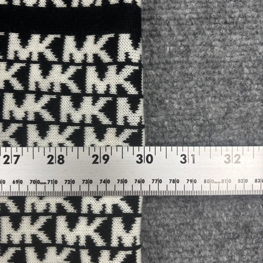 Michael‎ Kors Headband OS Black White Monogram Knit Ear Warmer Womens